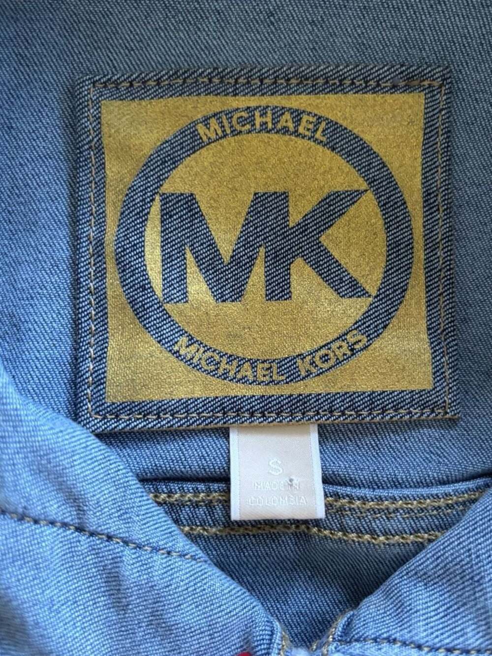 Michael Kors Women's Fringe Denim Long Sleeve Jacket - Picture 4 of 6